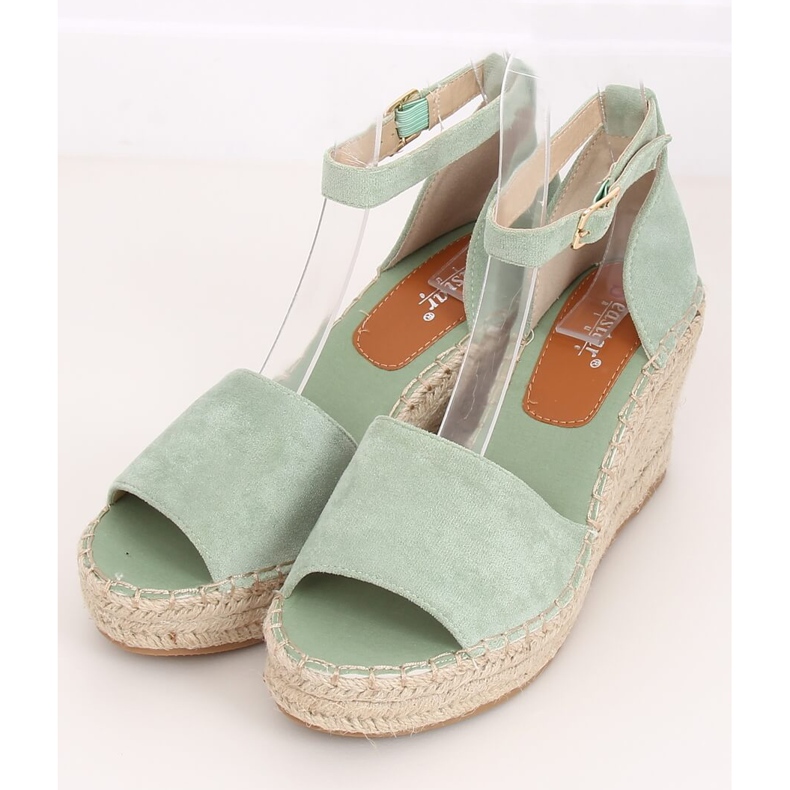 Espadrilles ék mentén TU147 Green zöld 1