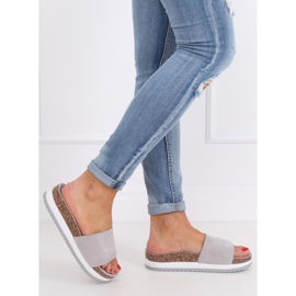 Szürke Női szürke papucs CK184P Szürke 2