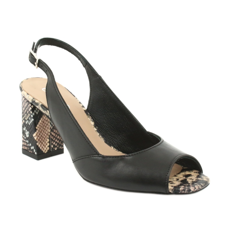 Edeo Női fekete / állati szandál 3499A-1193 1