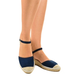Sötétkék espadrilles 3M85-18 1