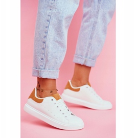 PS1 Női sportcipő fehér, sarokkal Camel Milly 1