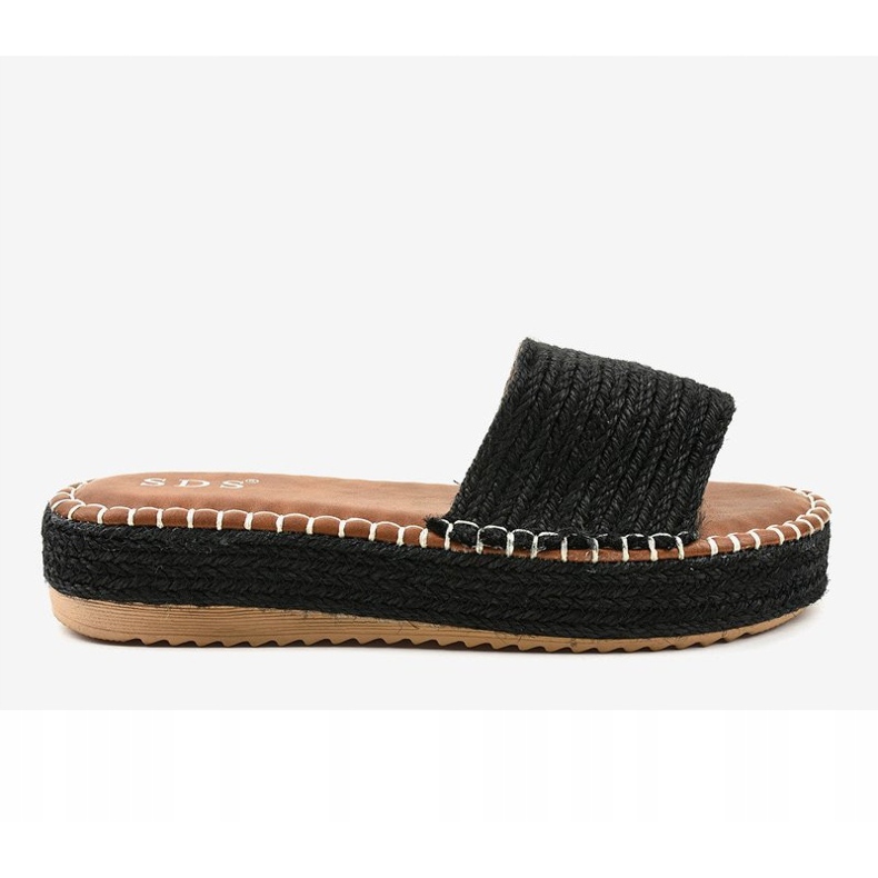 Fekete espadrilles papucs 7970-PL 2 Fekete espadrilles papucs 7970-PL 2