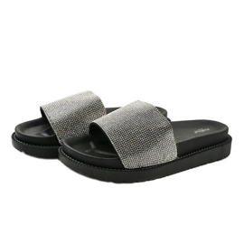 Fekete papucs flitterekkel SF-01 2