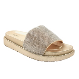 Arany papucs flitterekkel SF-01 aranysárga 1