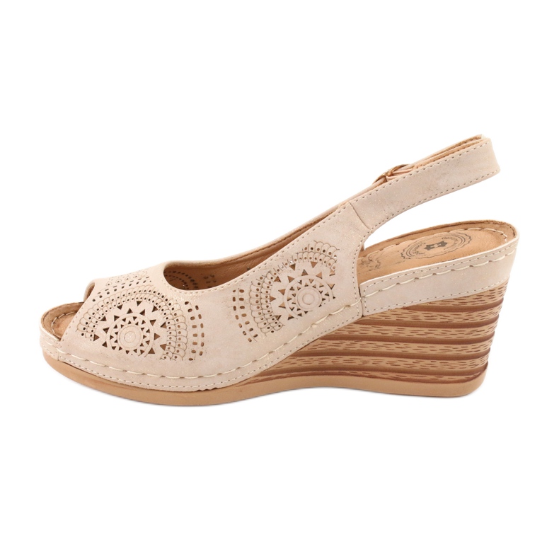 Evento Kényelmes ék szandál 20SD98-1862 barna sárga 1