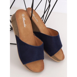 Navy blue papucs 10-238 D.BLUE sötétkék 2