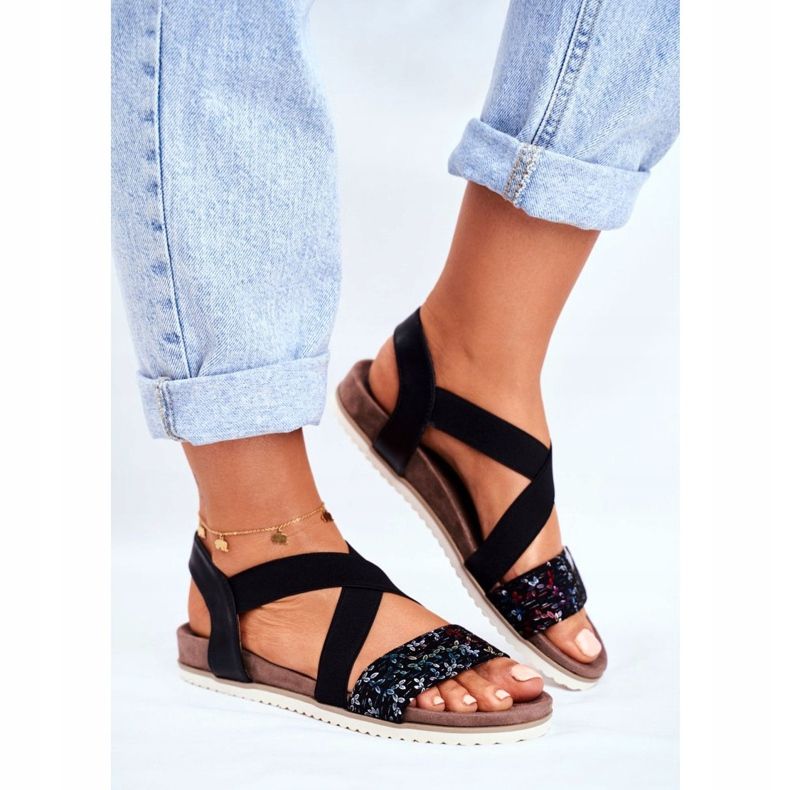 EVE Elegáns női szandál fekete Morrin 1