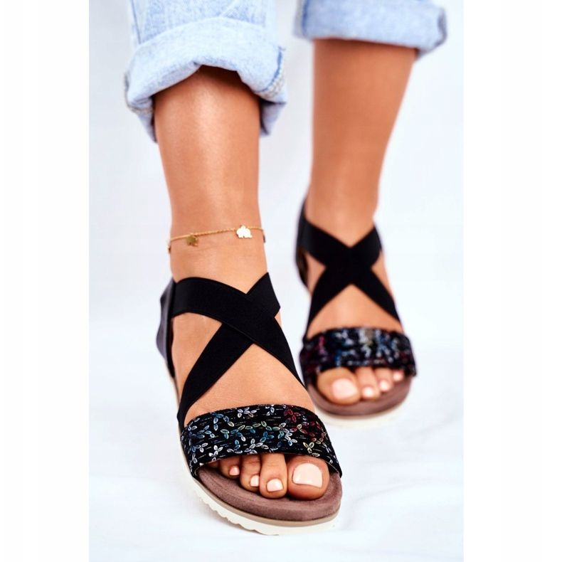 EVE Elegáns női szandál fekete Morrin 2