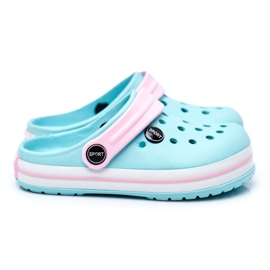 Papucs fiúnak, lánynak, gyereknek, habkendő rózsaszín zöld 1