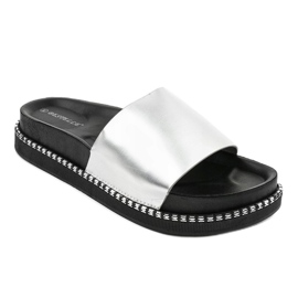 CH-107 ezüst papucs szürke 1