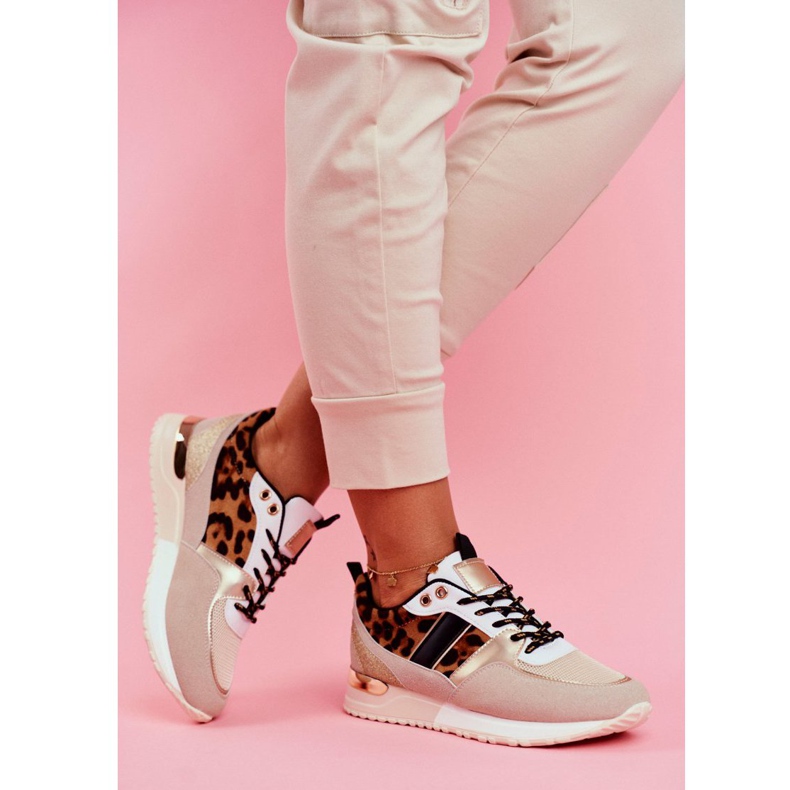 Női sportcipő Bézs Leopard Himme 2