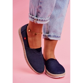 Női Espadrilles Big Star Slip-on Navy Blue FF276024 sötétkék 2