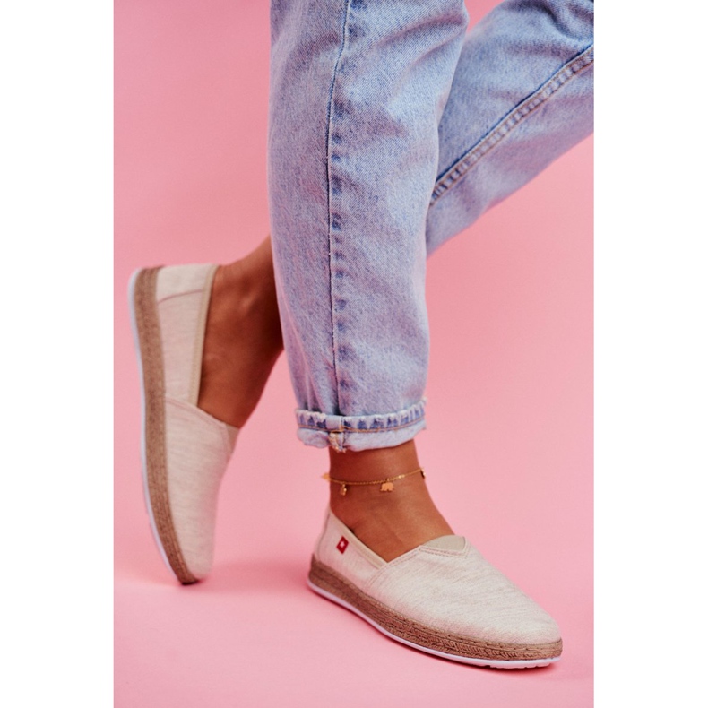 Női espadrilles Big Star Slip-on Beige FF276026 bézs 2