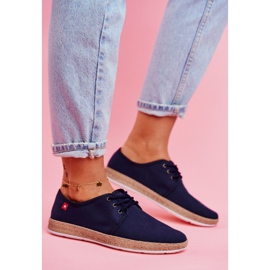 Női espadrilles Big Star Navy Blue FF276042 sötétkék 1 Női espadrilles Big Star Navy Blue FF276042 sötétkék 1