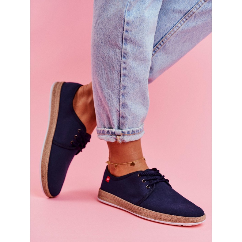 Női espadrilles Big Star Navy Blue FF276042 sötétkék 2 Női espadrilles Big Star Navy Blue FF276042 sötétkék 2