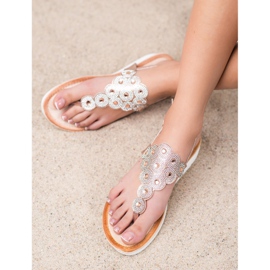 SDS Szandálok a platformon dekorációval sárga 2