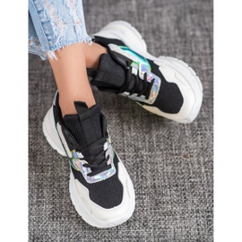 Mannika Divatos hálós cipők fekete 2