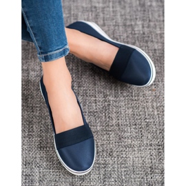 Renda Navy blue slipons on a ék sötétkék 1