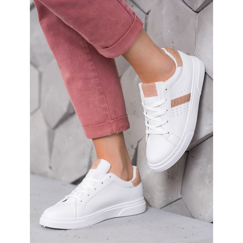 SHELOVET Sportcipő csillogással fehér 2