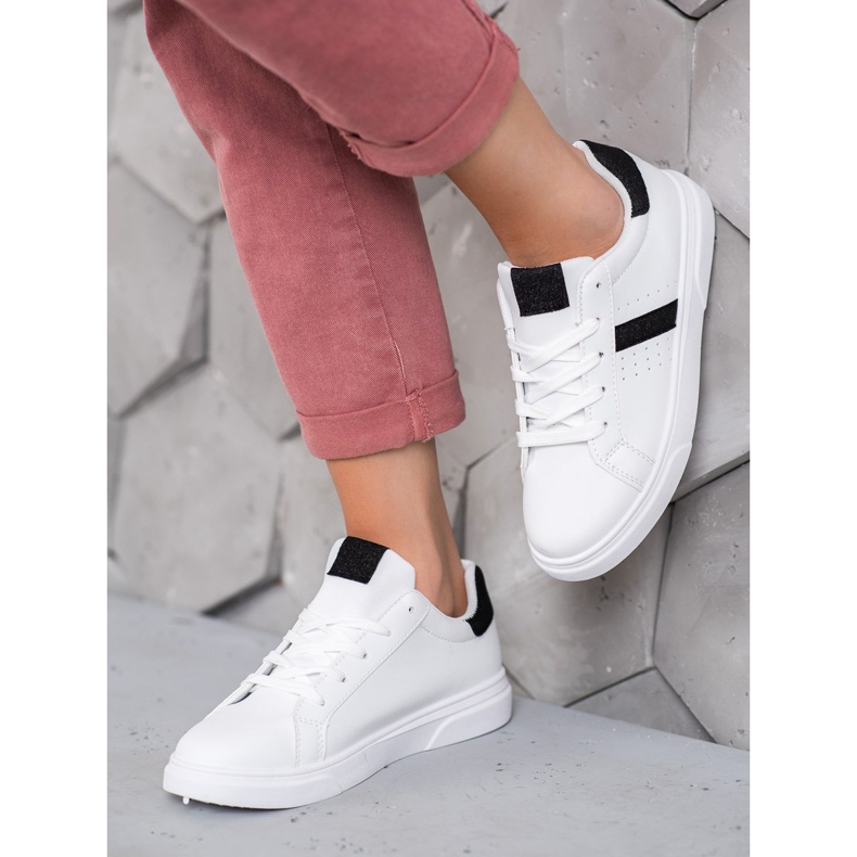 SHELOVET Sportcipő csillogással fehér 2