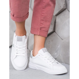 SHELOVET Sportcipő csillogással fehér 1