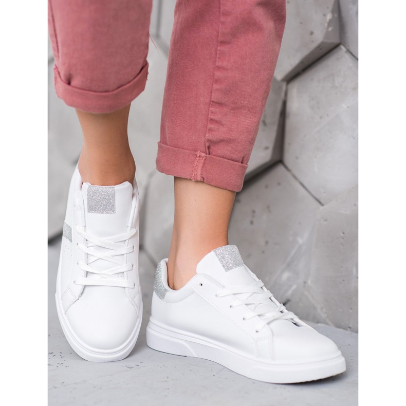 SHELOVET Sportcipő csillogással fehér 1