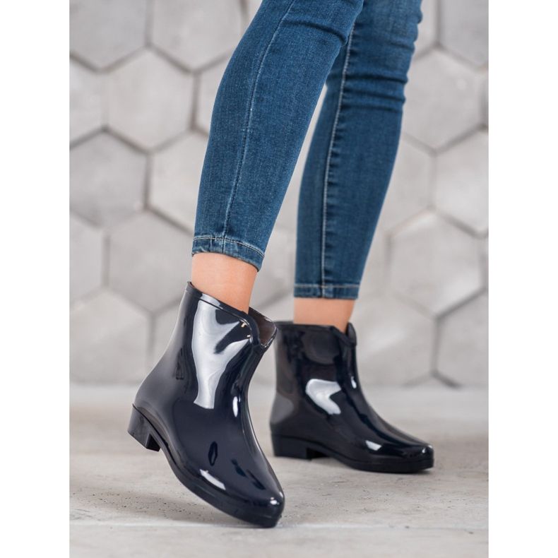 SHELOVET Galoshes dekoratív lánccal kék 1