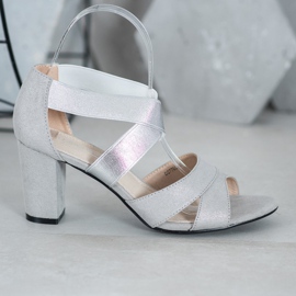 Filippo Ezüst csúszós szandál szürke 2