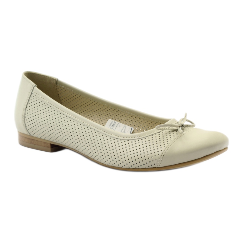 Bézs áttört balerina íj Angello 1854 1