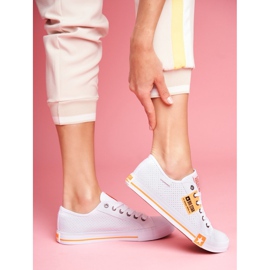 Női cipők Big Star Openwork White FF274035 fehér 1