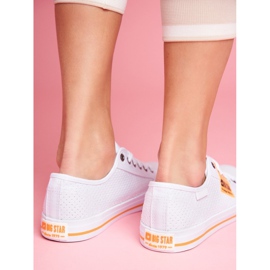 Női cipők Big Star Openwork White FF274035 fehér 2