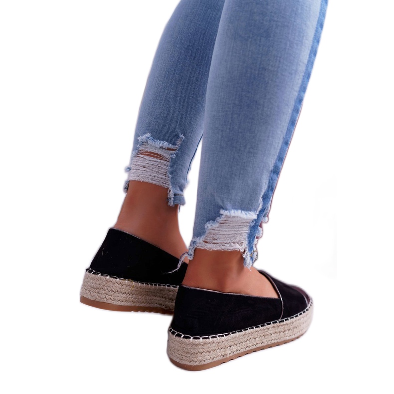 Női espadrilles fekete csengő platform sárga 4 Női espadrilles fekete csengő platform sárga 4