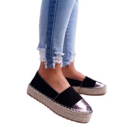 Női espadrilles fekete csengő platform sárga 1 Női espadrilles fekete csengő platform sárga 1
