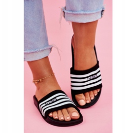 Női papucs Big Star Black FF274A353 fehér fekete 2