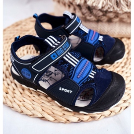 Gyermek szandál Big Star tépőzárral Navy Blue FF374211 sötétkék kék 1