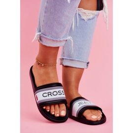 Cross Jeans Női papucs kereszt farmer fekete FF2R4159C fehér 2