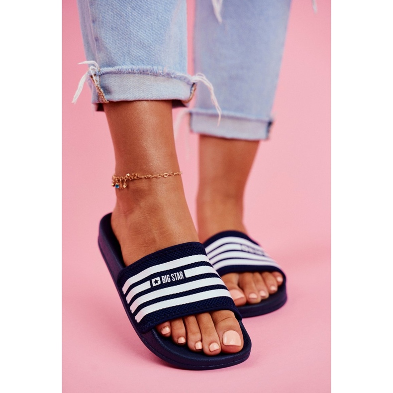 Női papucs Big Star Navy Blue FF274A356 kék 2