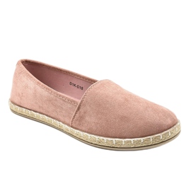 Rózsaszín felcsúsztatható espadrillák D1K-D18 1