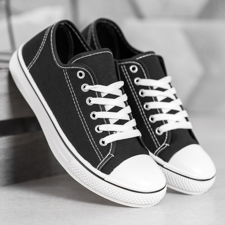 SHELOVET Klasszikus kötött cipők fekete 1