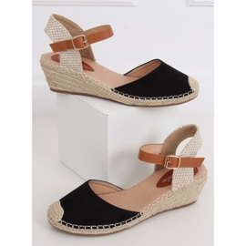 Fekete Espadrilles ék sarkán S-820 Fekete 1