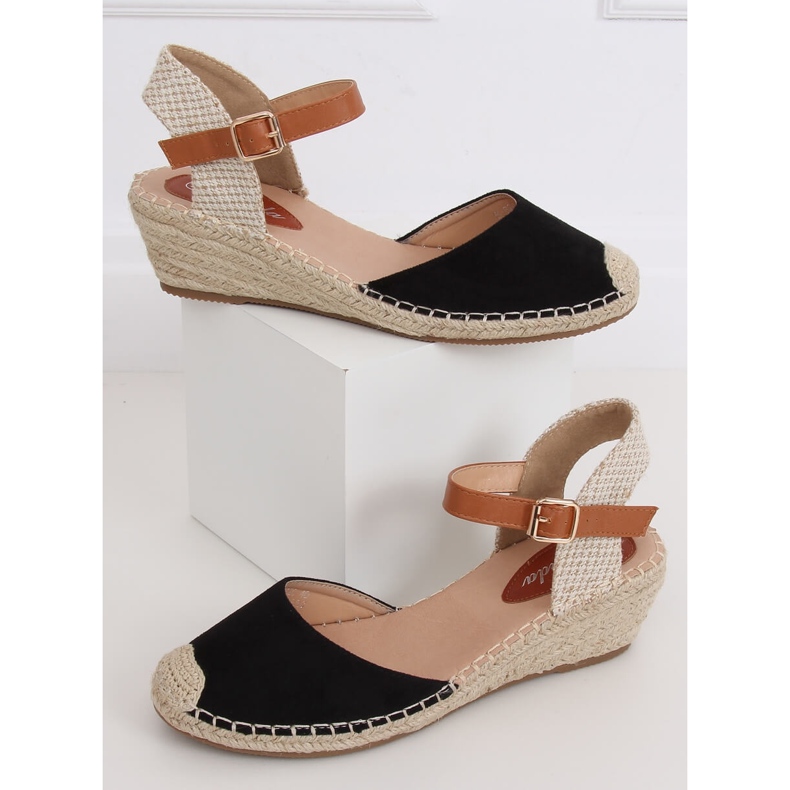 Fekete Espadrilles ék sarkán S-820 Fekete 1