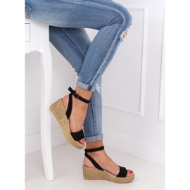 Fekete ék szandál 019-18 Fekete 2