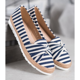 Filippo Felcsúsztatható, csíkos cipő fehér kék 1