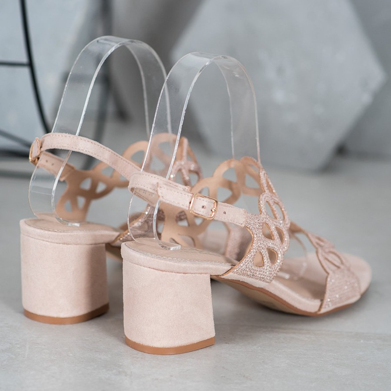 Filippo Szandálok egy poszton köbös cirkóniummal barna 2