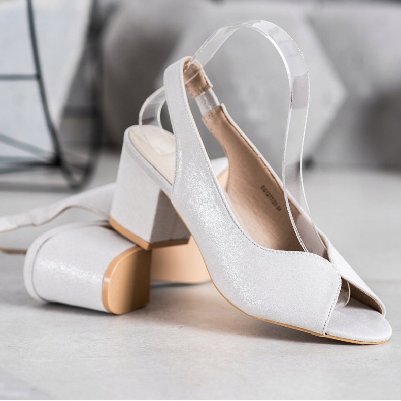 Filippo Alkalmi magas sarkú szandál szürke 1