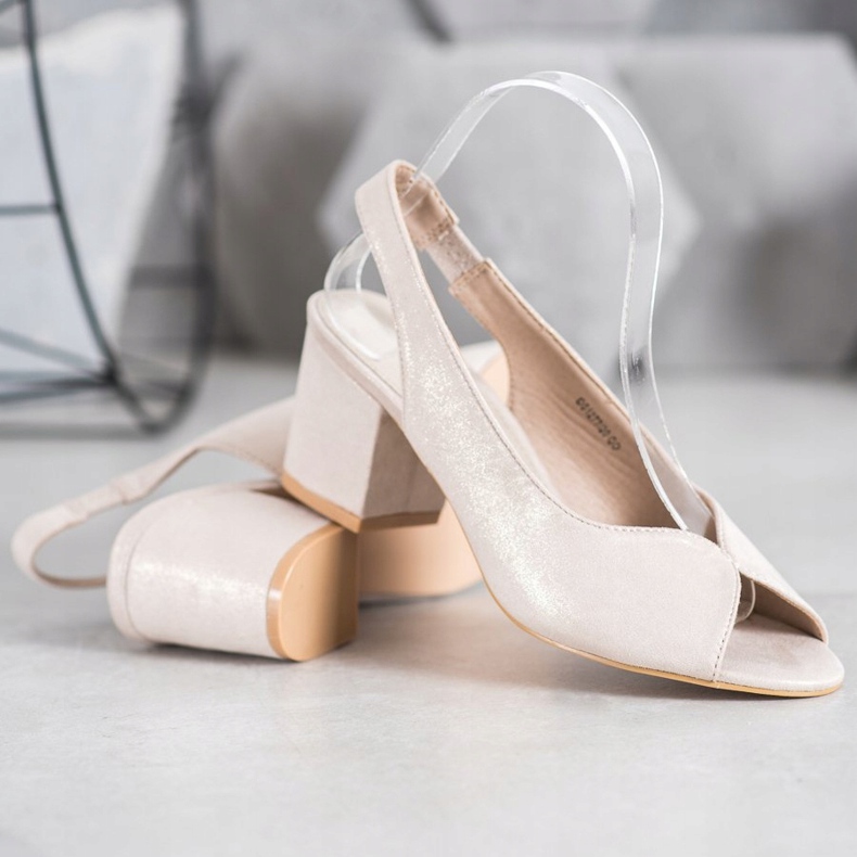 Filippo Alkalmi magas sarkú szandál aranysárga 2