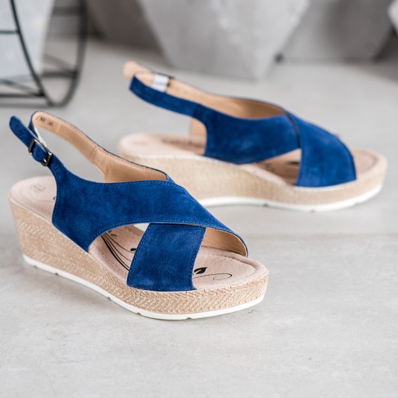 Filippo Könnyű bőr szandál kék 1