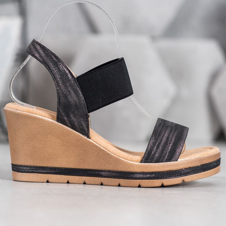 Sea Elves Stílusos ék szandál fekete 2