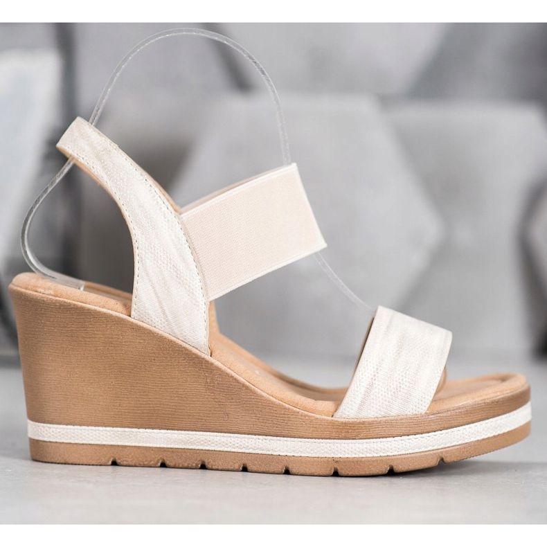 Sea Elves Stílusos ék szandál barna 2