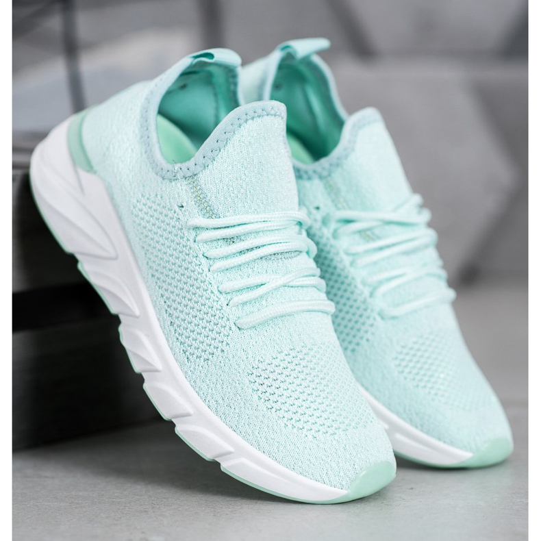 Lemax Textil cipők a platformon zöld 1